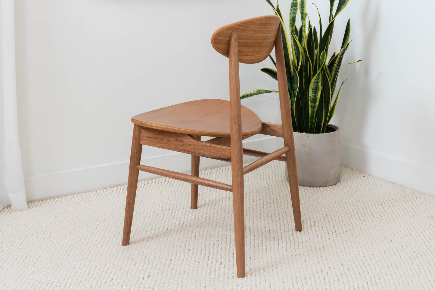 Lotus Solid Blackbutt Dining Chair Solid Seat