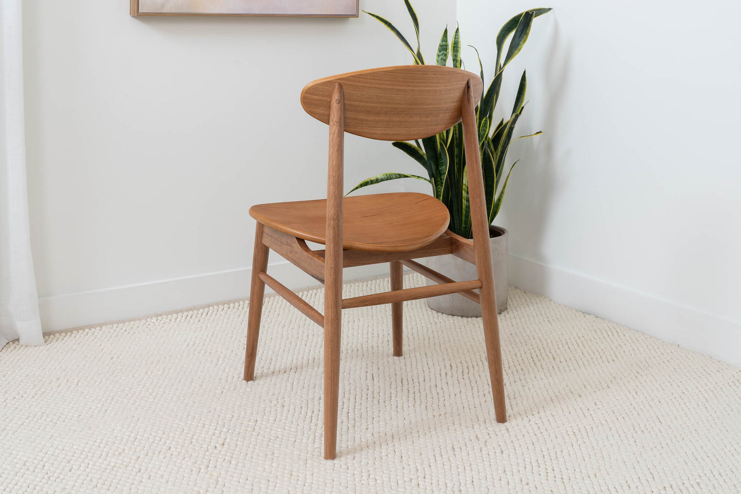 Lotus Solid Blackbutt Dining Chair Solid Seat
