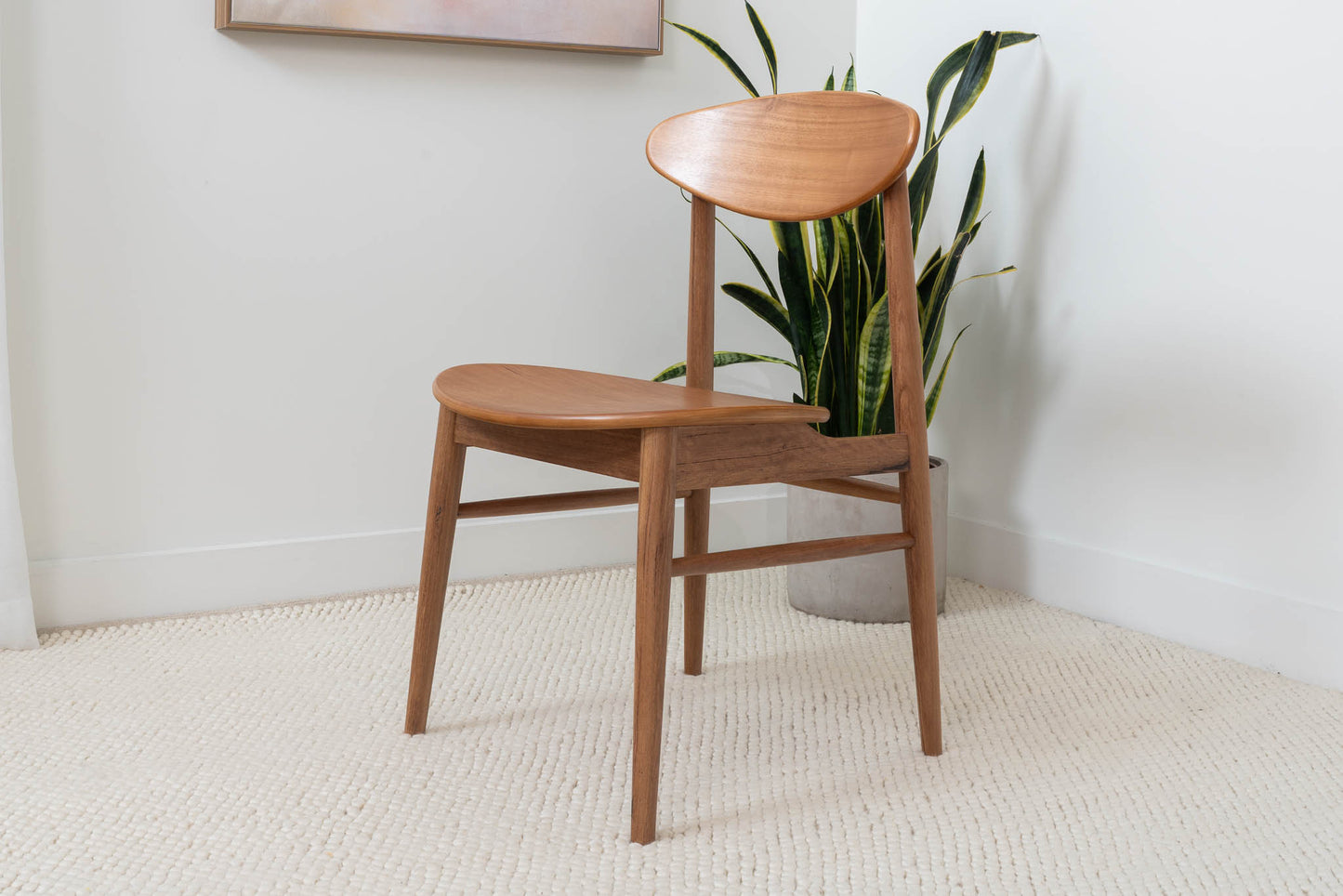 Lotus Solid Blackbutt Dining Chair Solid Seat