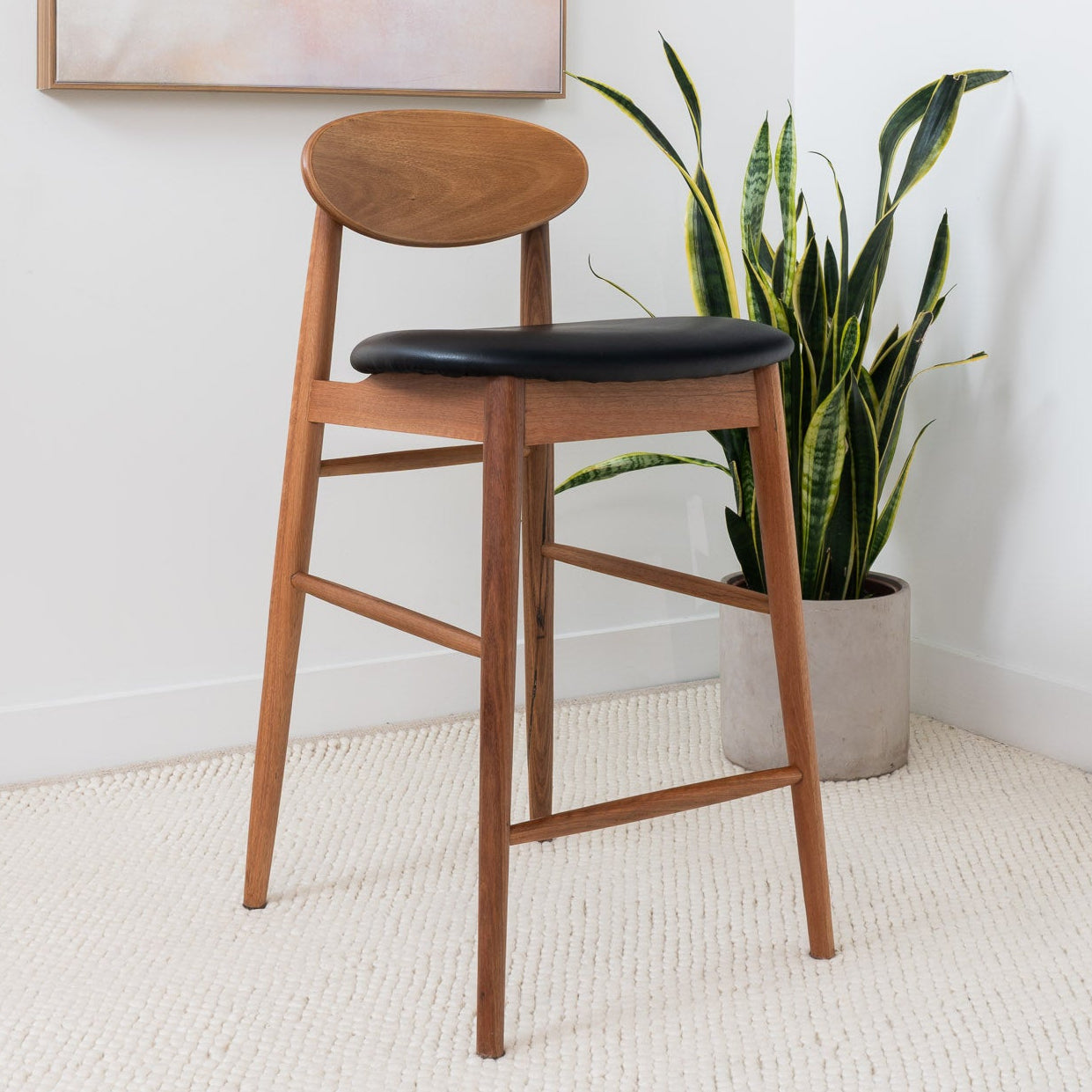 Lotus Solid Australian Blackbutt Hardwood Bar Stool