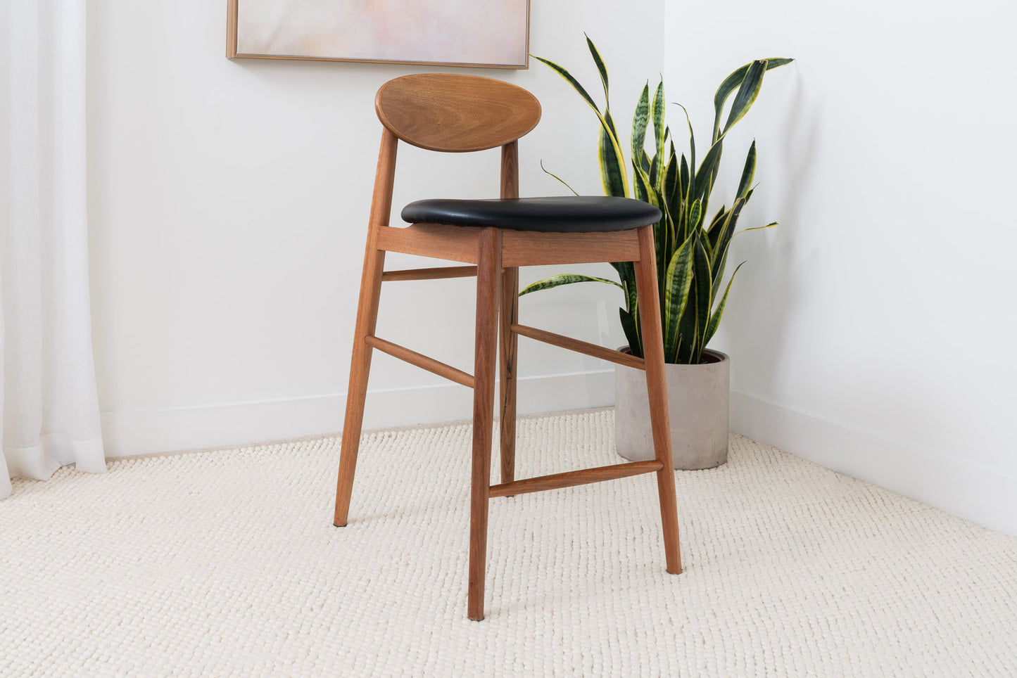 Lotus Solid Australian Blackbutt Hardwood Bar Stool