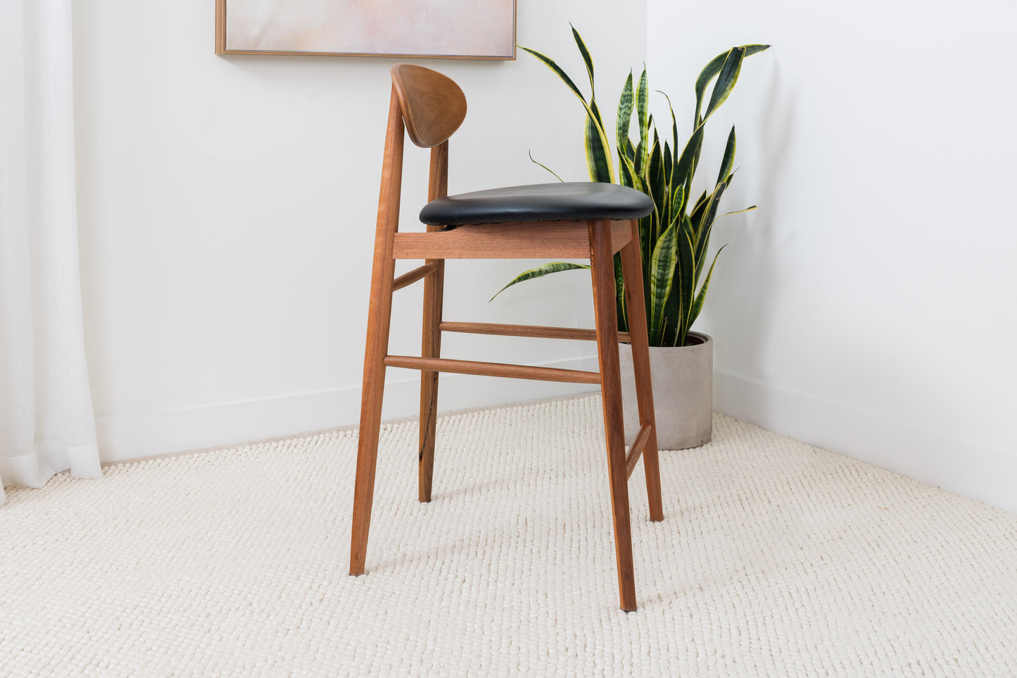 Lotus Solid Australian Blackbutt Hardwood Bar Stool