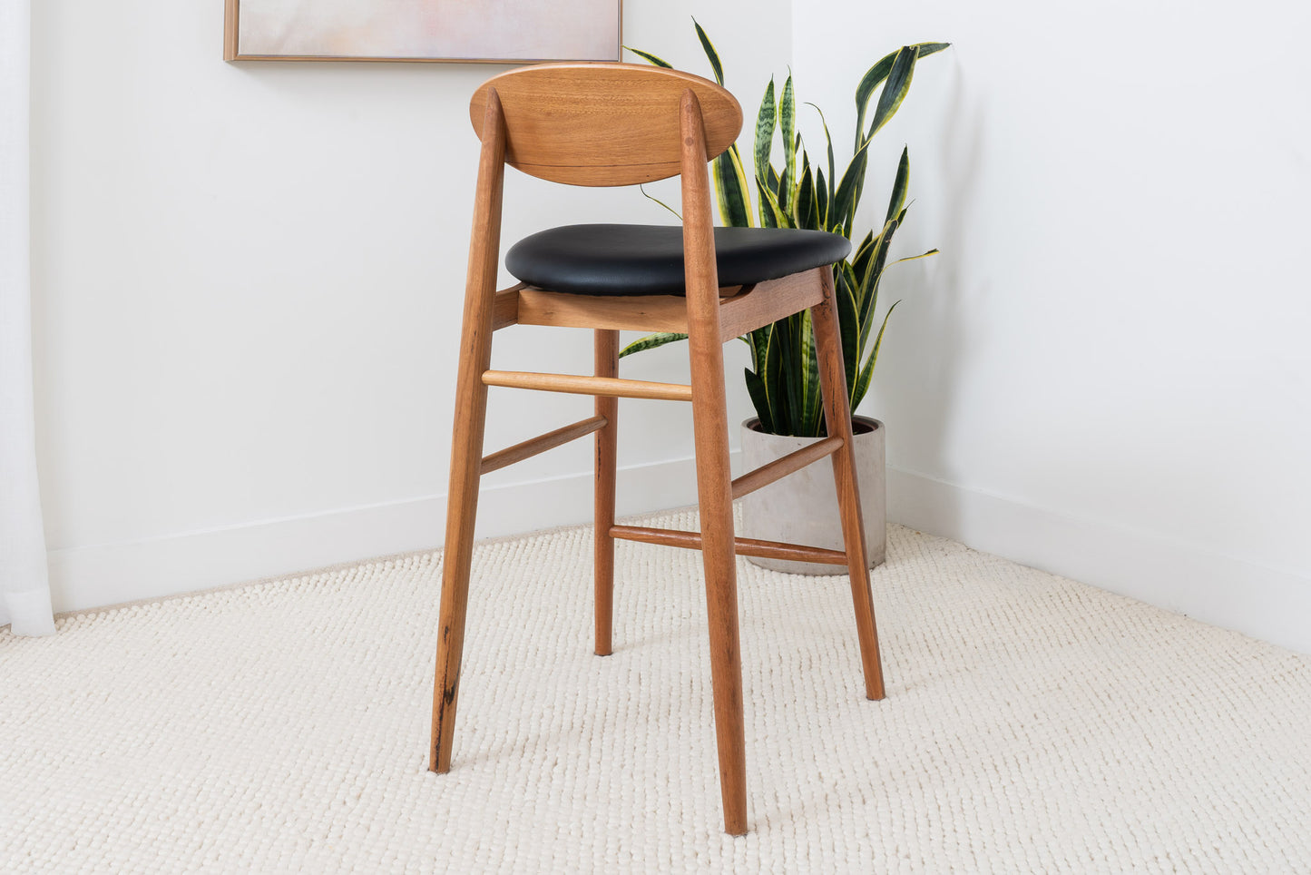 Lotus Solid Australian Blackbutt Hardwood Bar Stool
