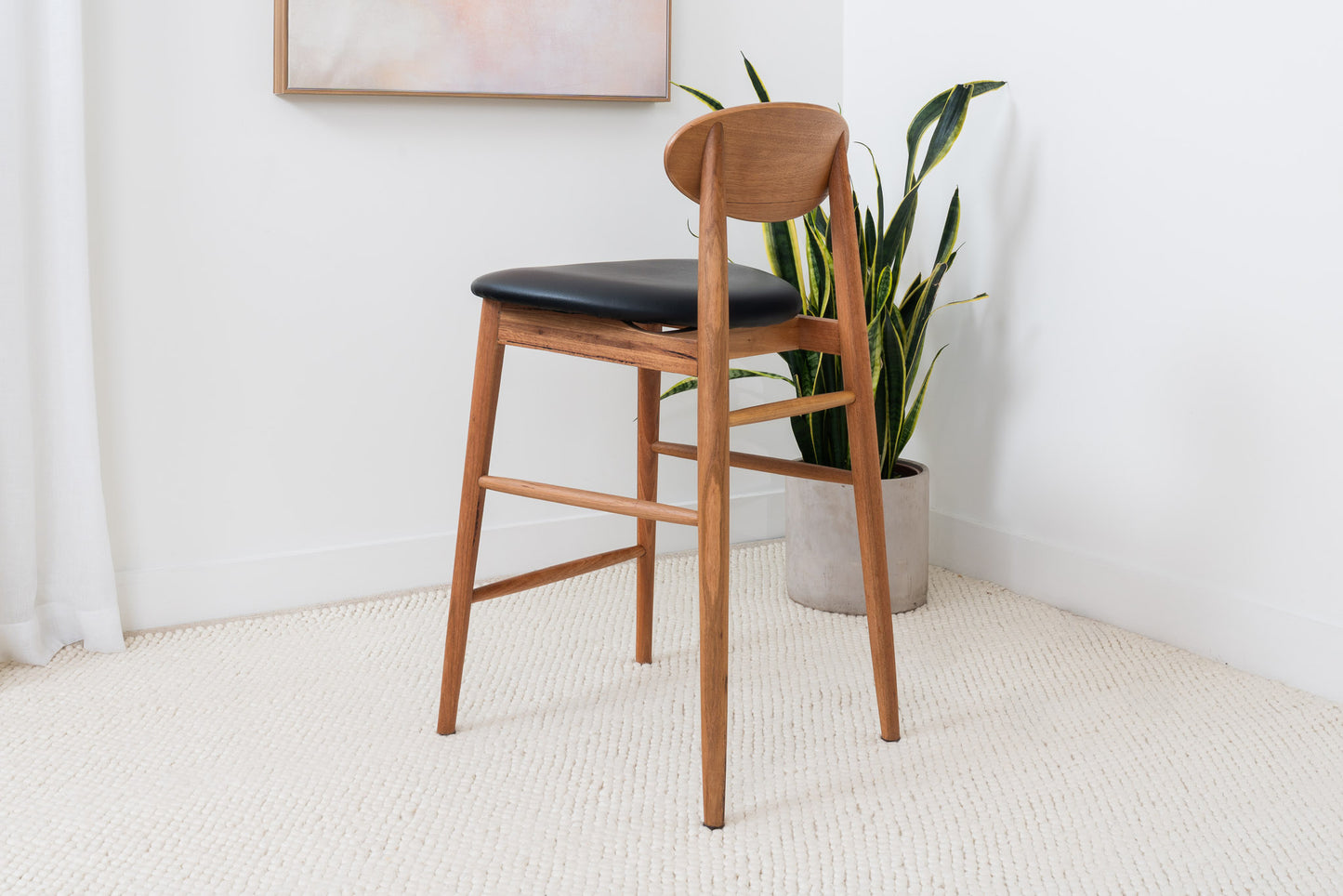 Lotus Solid Australian Blackbutt Hardwood Bar Stool
