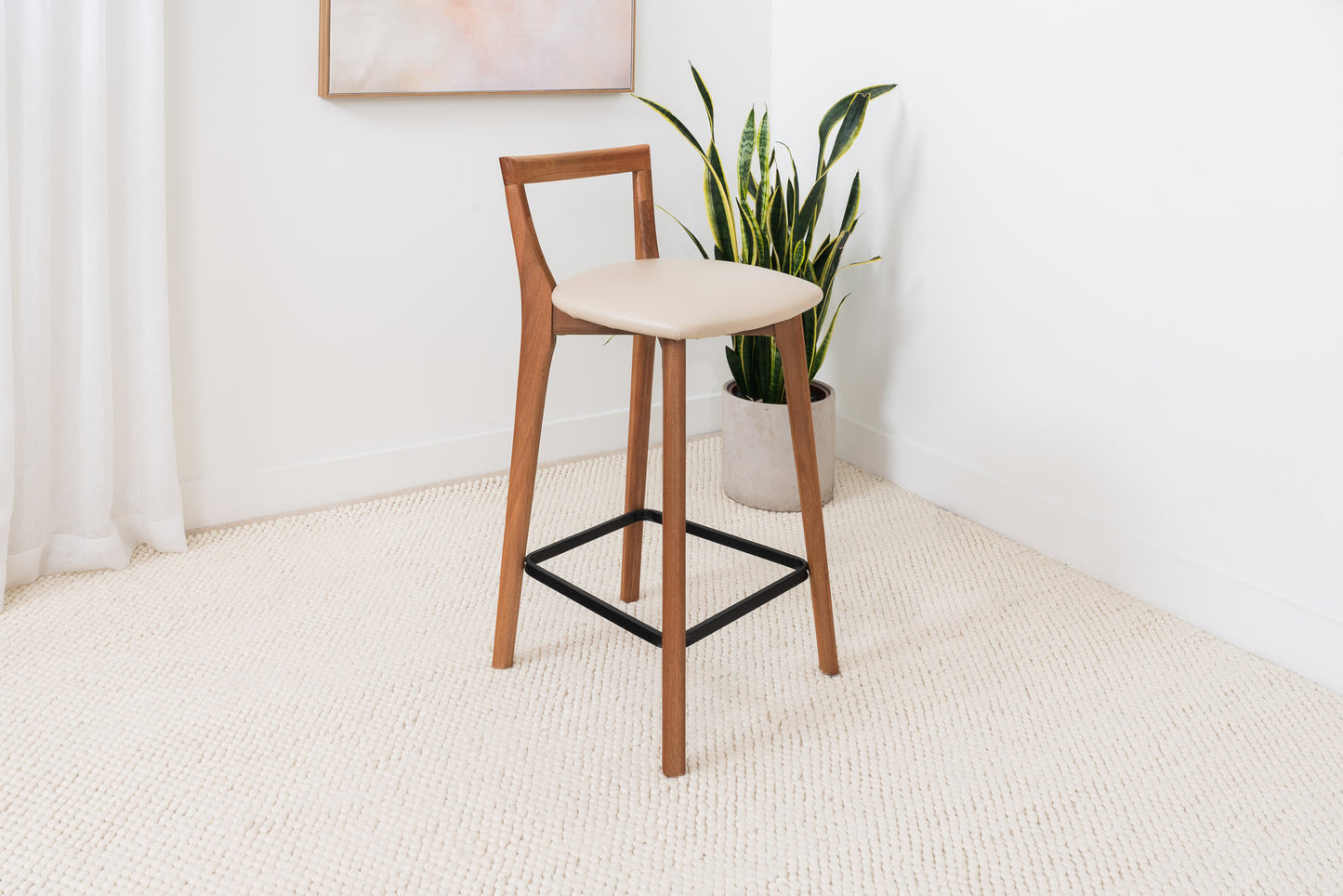 Oslo Solid Australian Messmate Hardwood Bar Stool