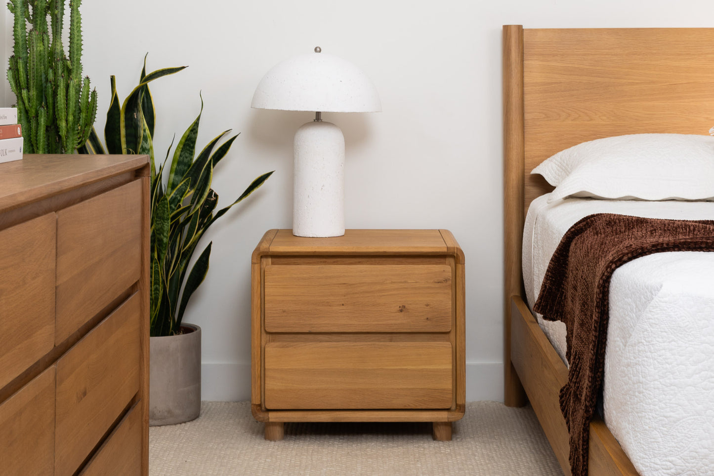Solara Haven Solid American Oak Bed Frame