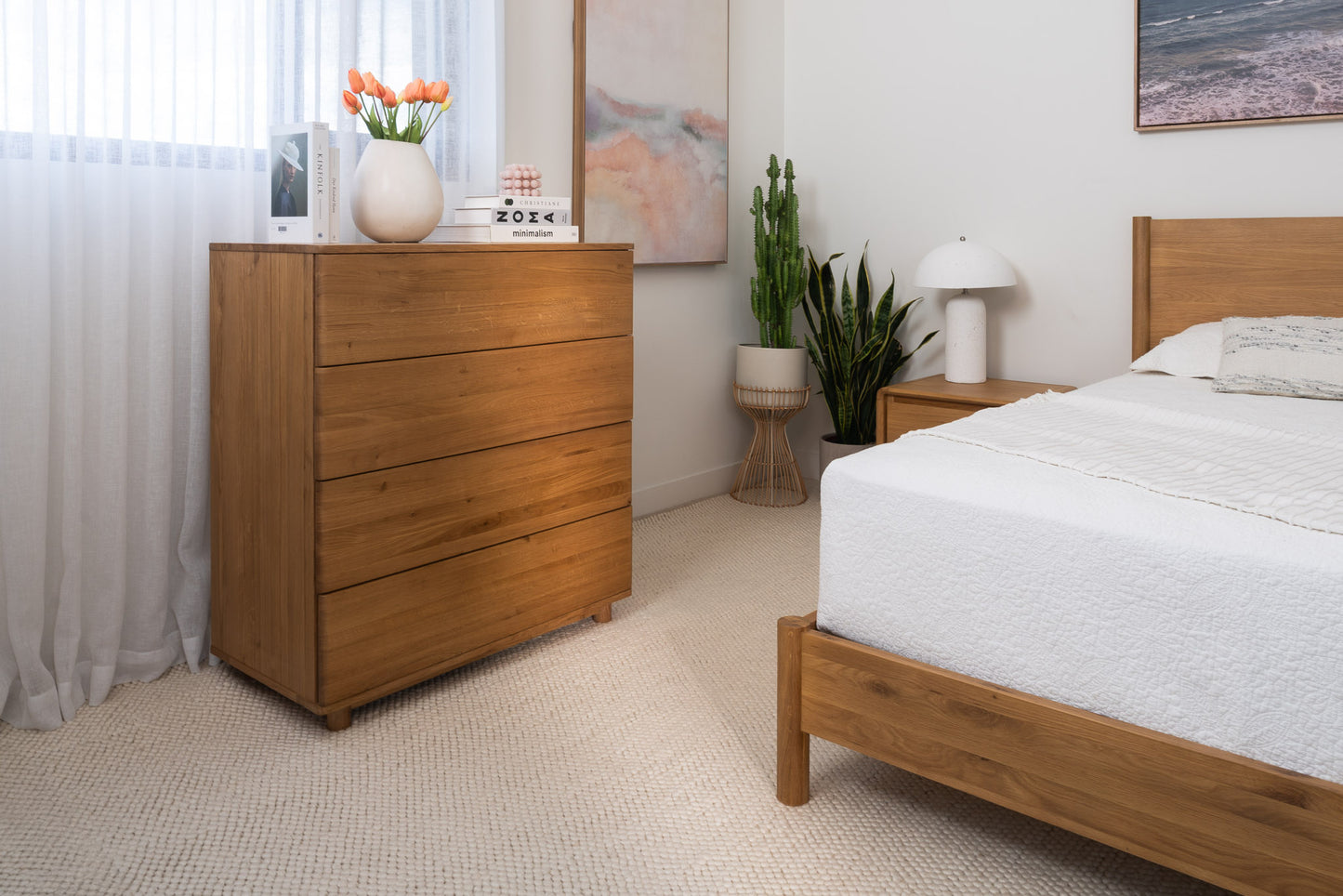 Solara Eclipse Solid American Oak Tallboy