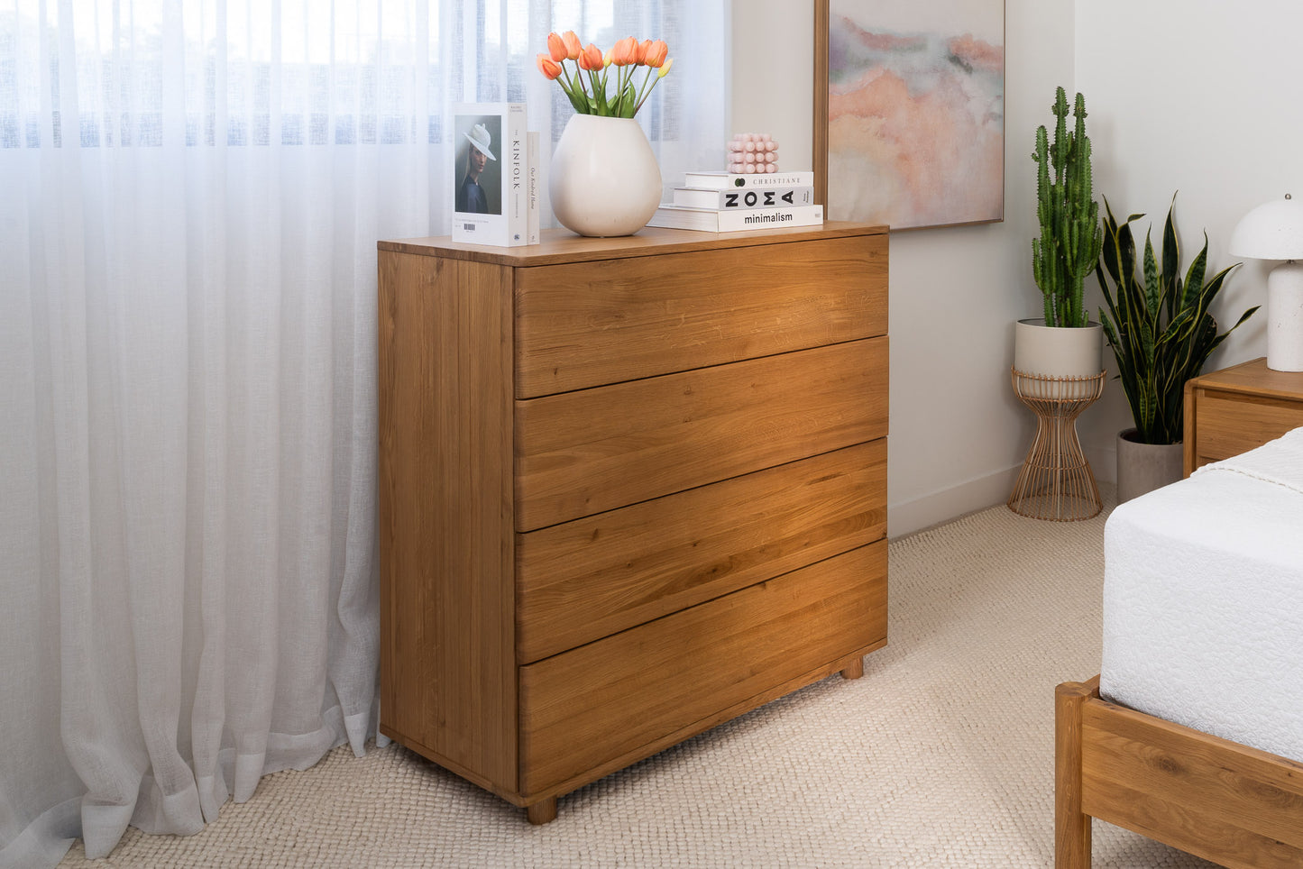 Solara Eclipse Solid American Oak Tallboy