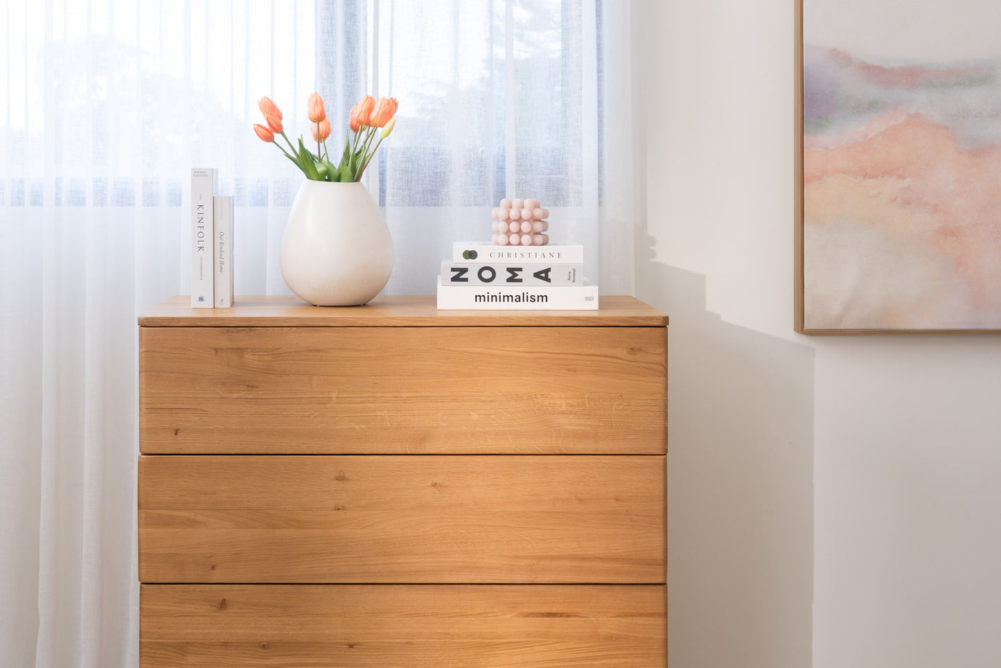 Solara Eclipse Solid American Oak Tallboy