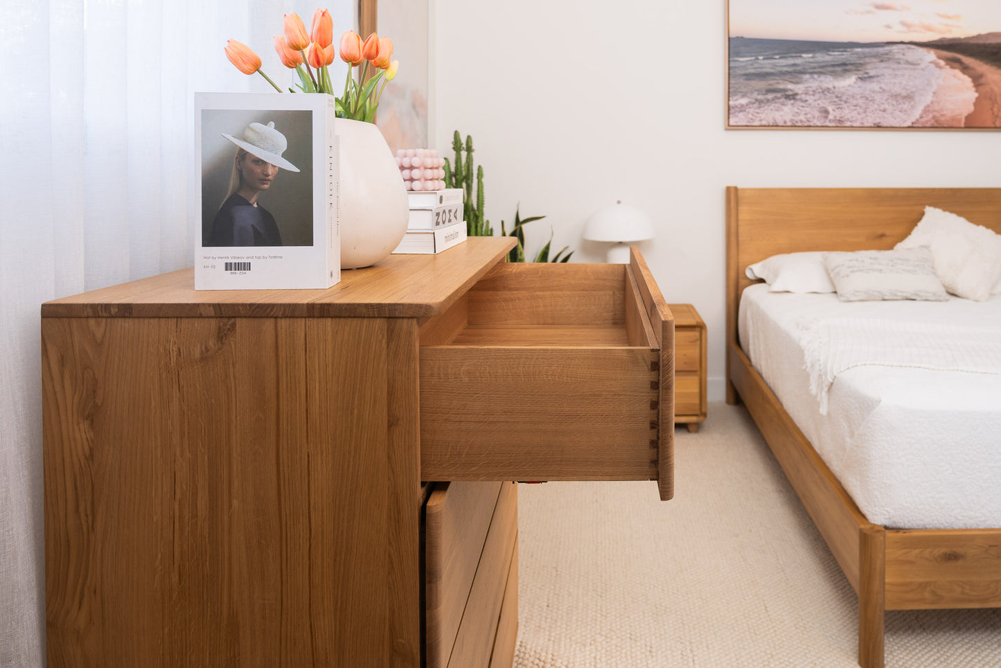 Solara Eclipse Solid American Oak Tallboy