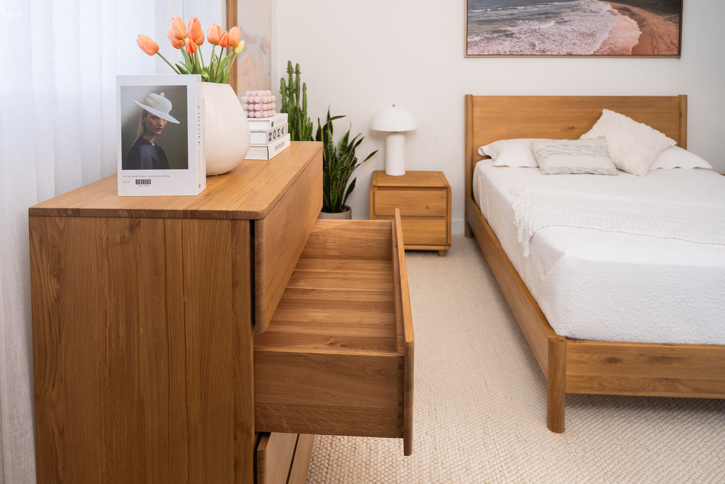 Solara Eclipse Solid American Oak Tallboy