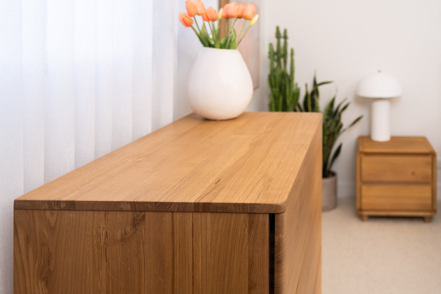 Solara Eclipse Solid American Oak Tallboy