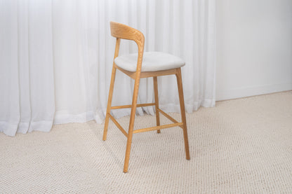 Sophie Solid American Ash Oak Hardwood Barstool