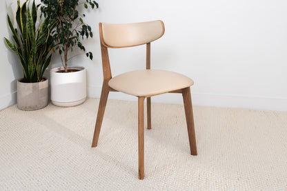 Oslo Taupe PU Australian Hardwood Dining Chair