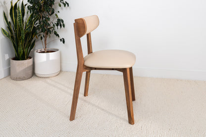 Oslo Taupe PU Australian Hardwood Dining Chair