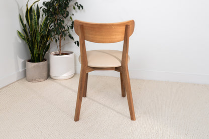 Oslo Taupe PU Australian Hardwood Dining Chair