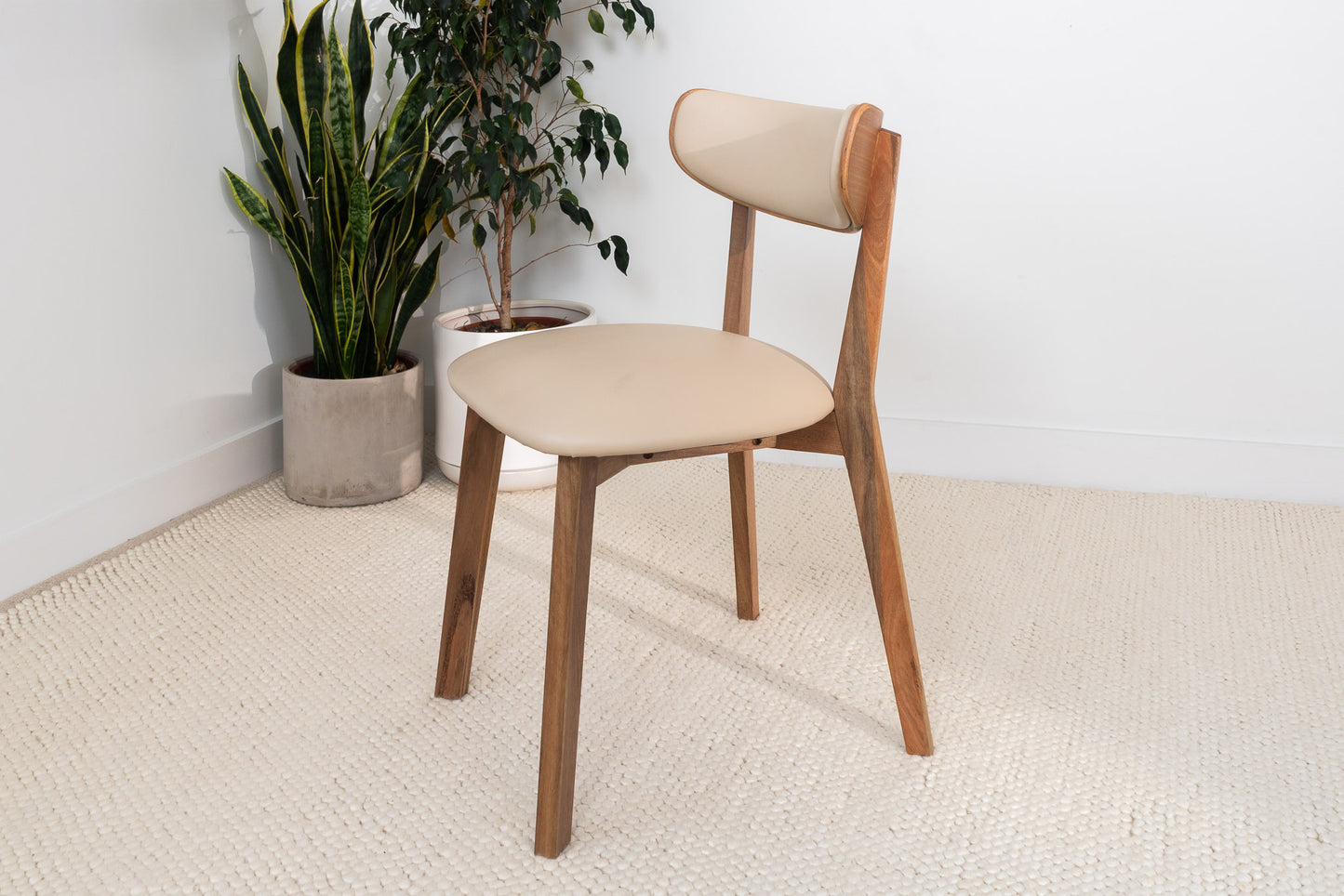 Oslo Taupe PU Australian Hardwood Dining Chair
