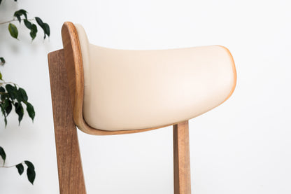 Oslo Taupe PU Australian Hardwood Dining Chair