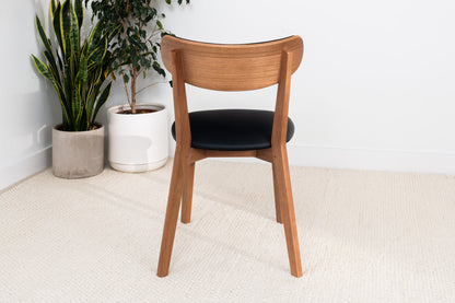 Oslo Black PU Australian Hardwood Dining Chair