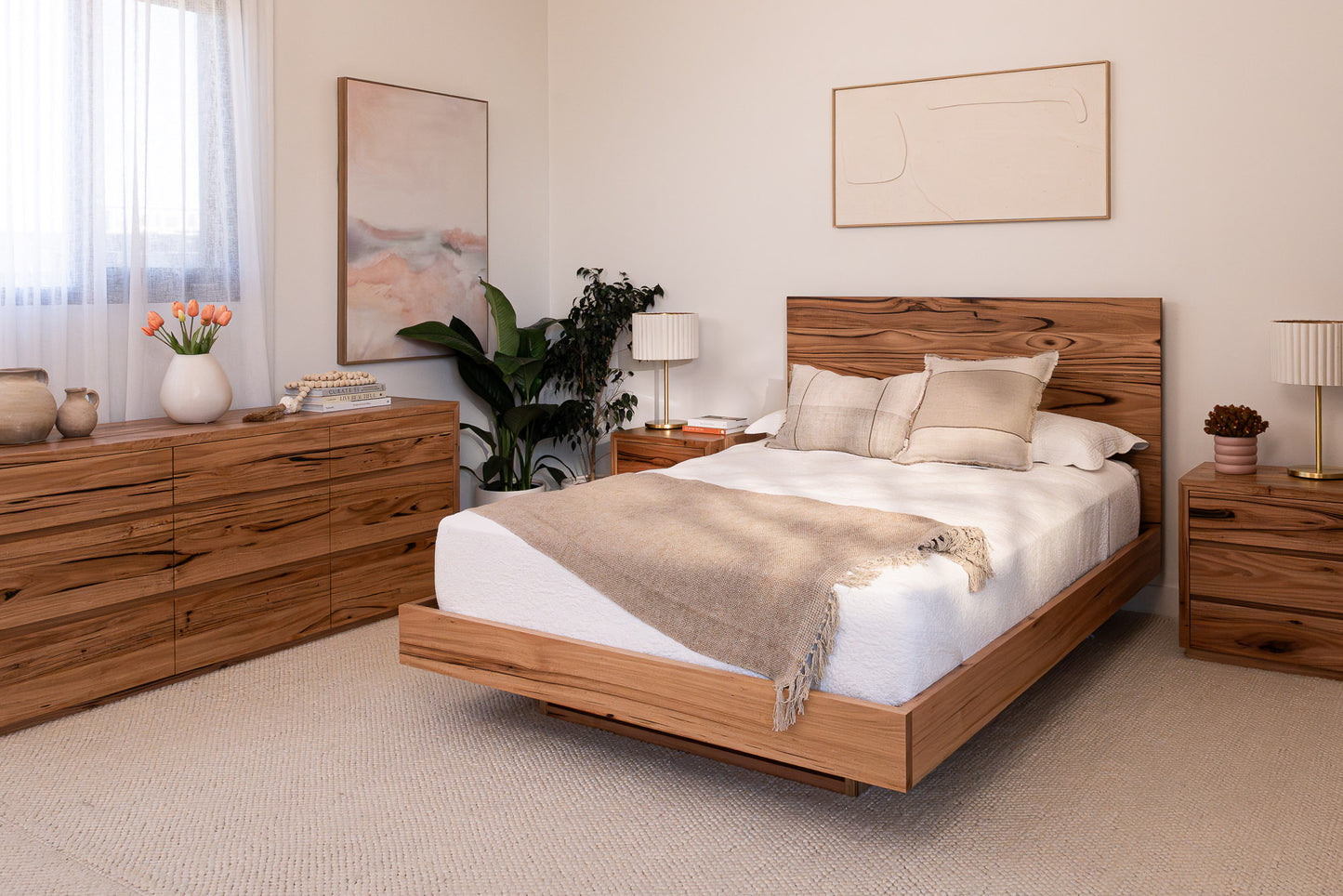 Kobe Straight Edge Fully Solid Australian Bed Frame - Made in Australia