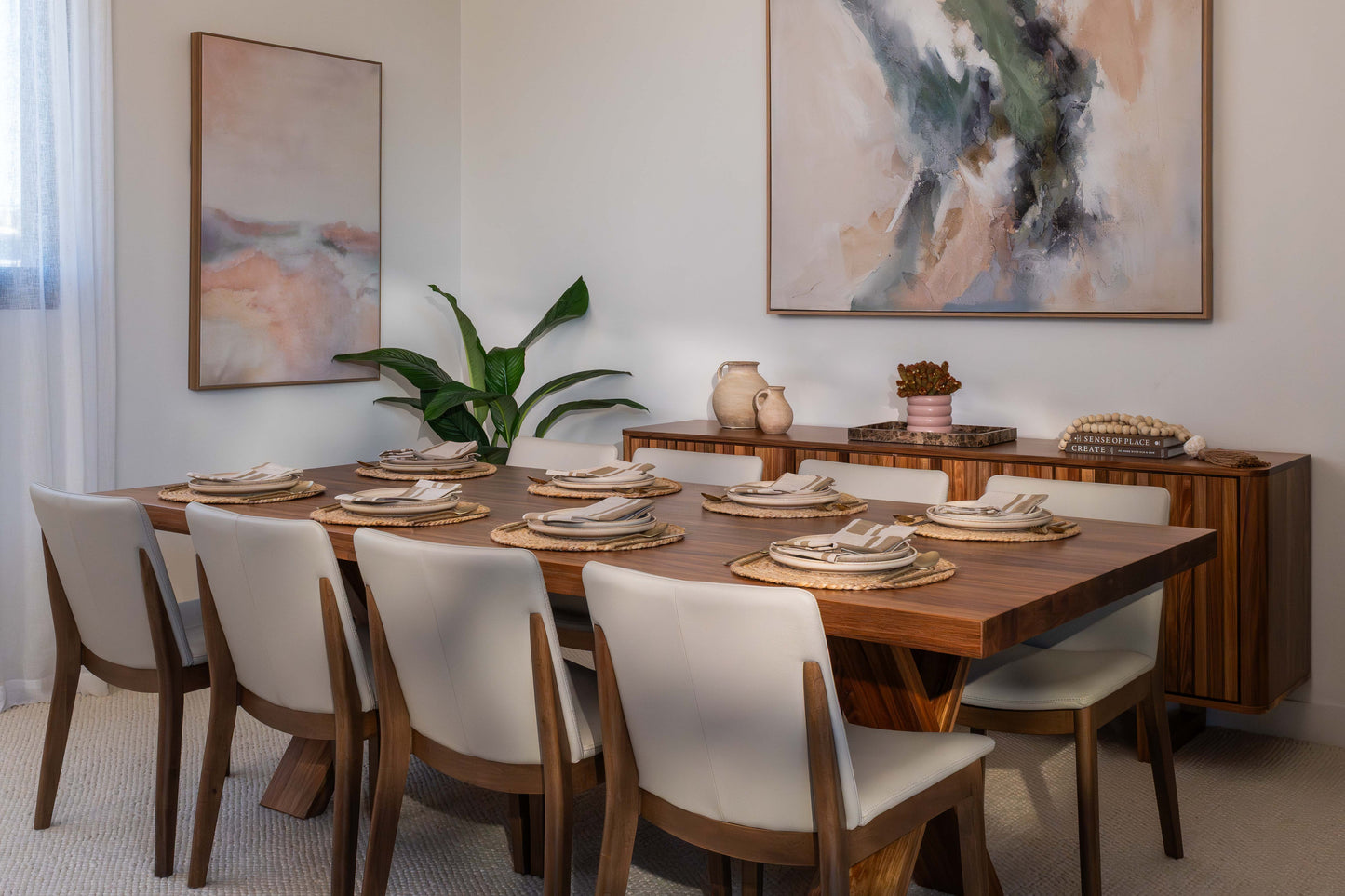 Ex Demo Set Of 6 Taba Leather Dining Chair