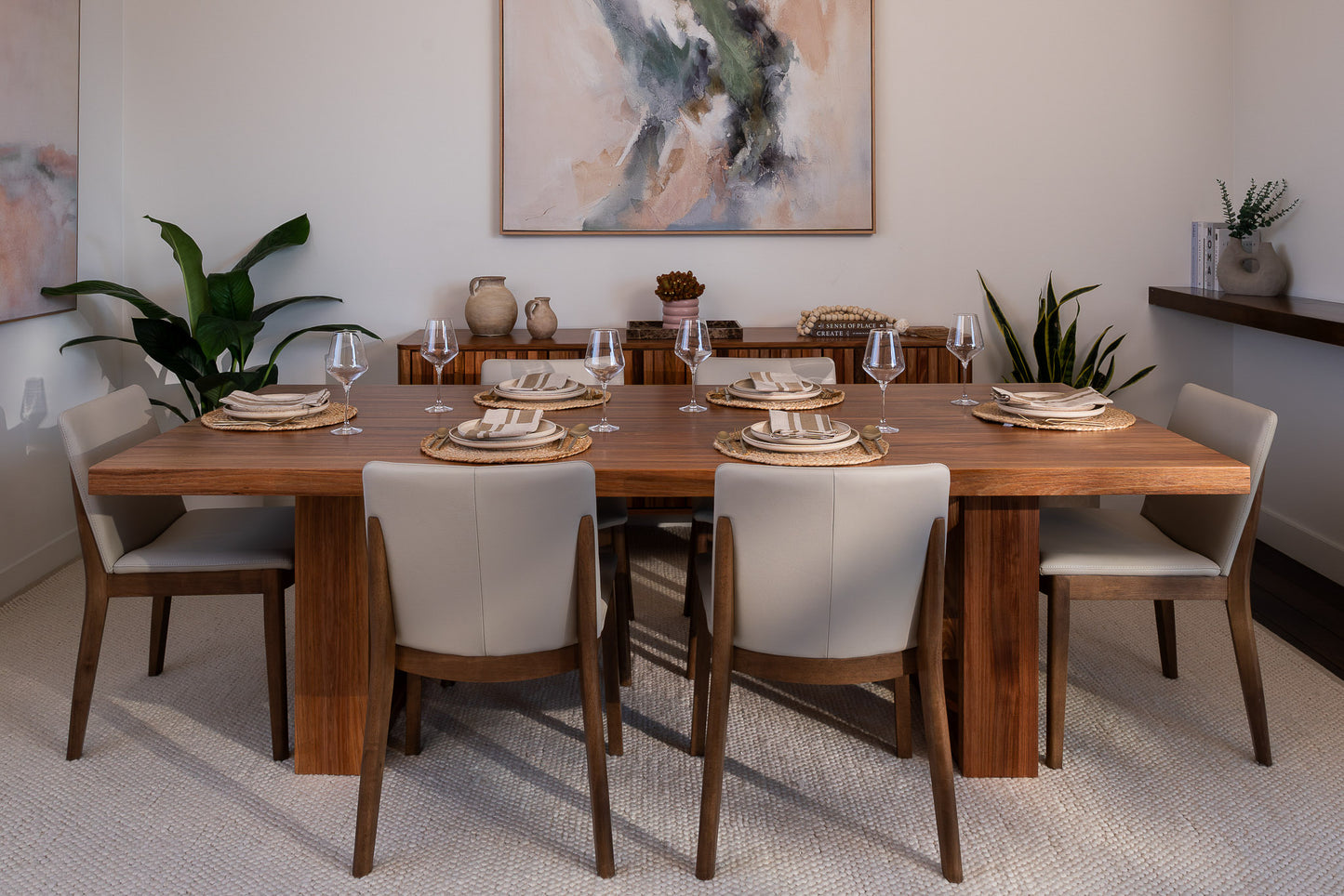 Ex Demo Set Of 6 Taba Leather Dining Chair