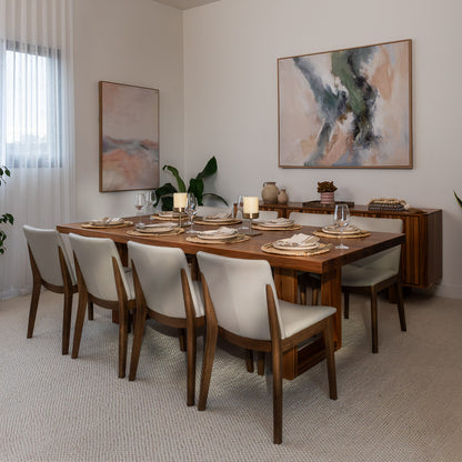 Ex Demo Set Of 6 Taba Leather Dining Chair