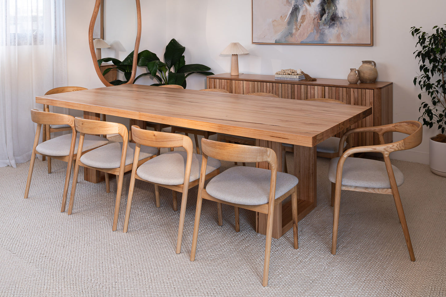 Osaka Vic Ash Feature Dining Table - Made in Australia