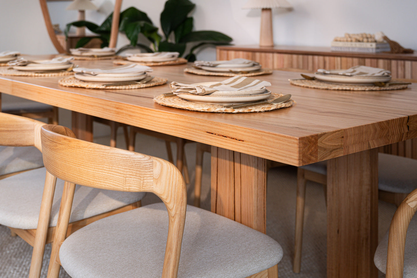 Osaka Vic Ash Feature Dining Table - Made in Australia