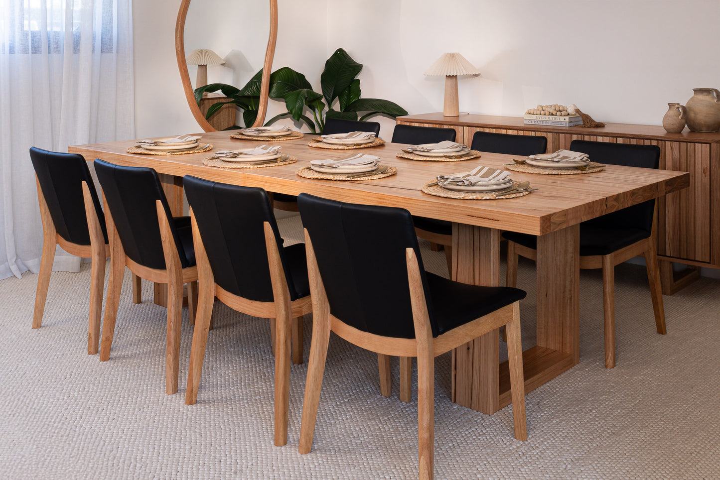 Osaka Vic Ash Feature Dining Table - Made in Australia