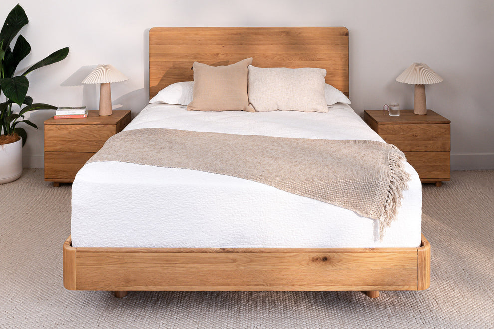 Solara American Oak Bed Frame – The Acacia Tree