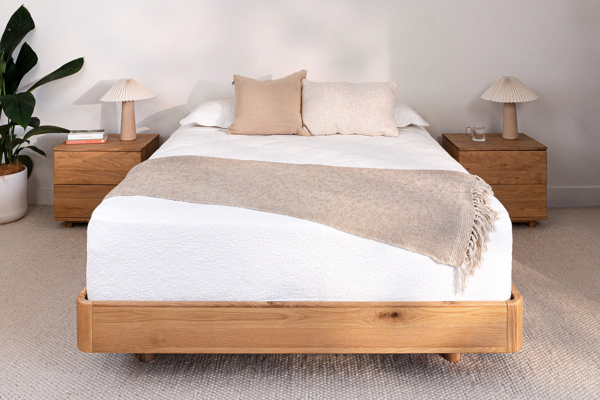 Solara Base American Oak Bed Frame