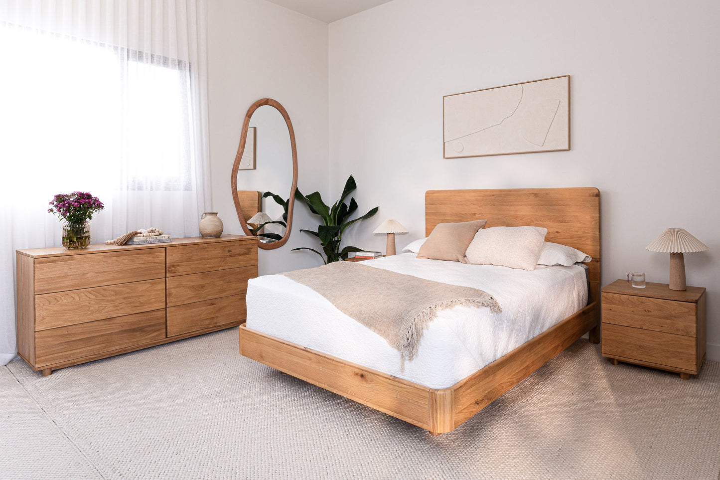 Solara American Oak Bed Frame