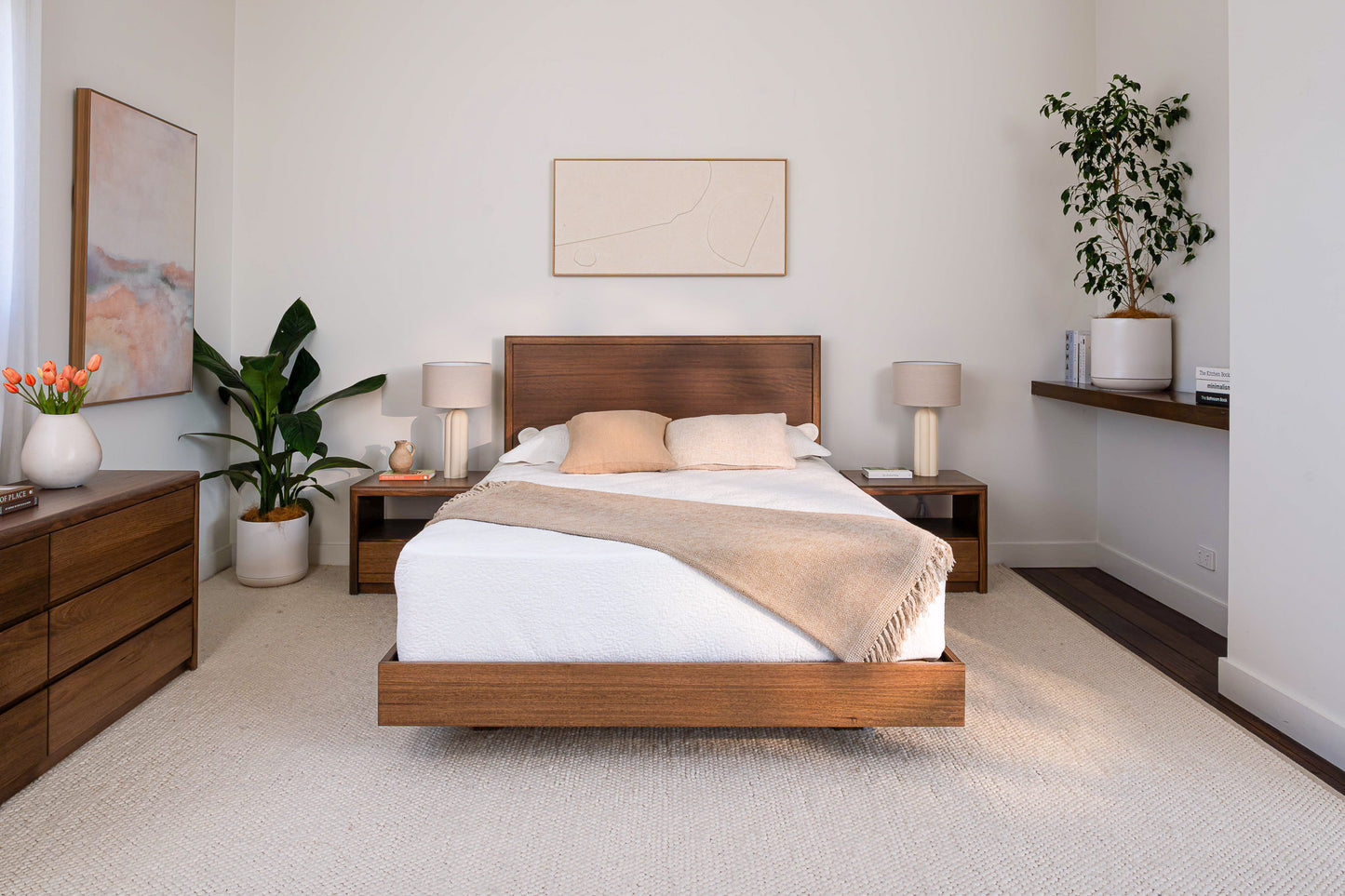 Yakka Tasmanian Oak Feature Grade Bedside Table (Smoked Walnut Stain)