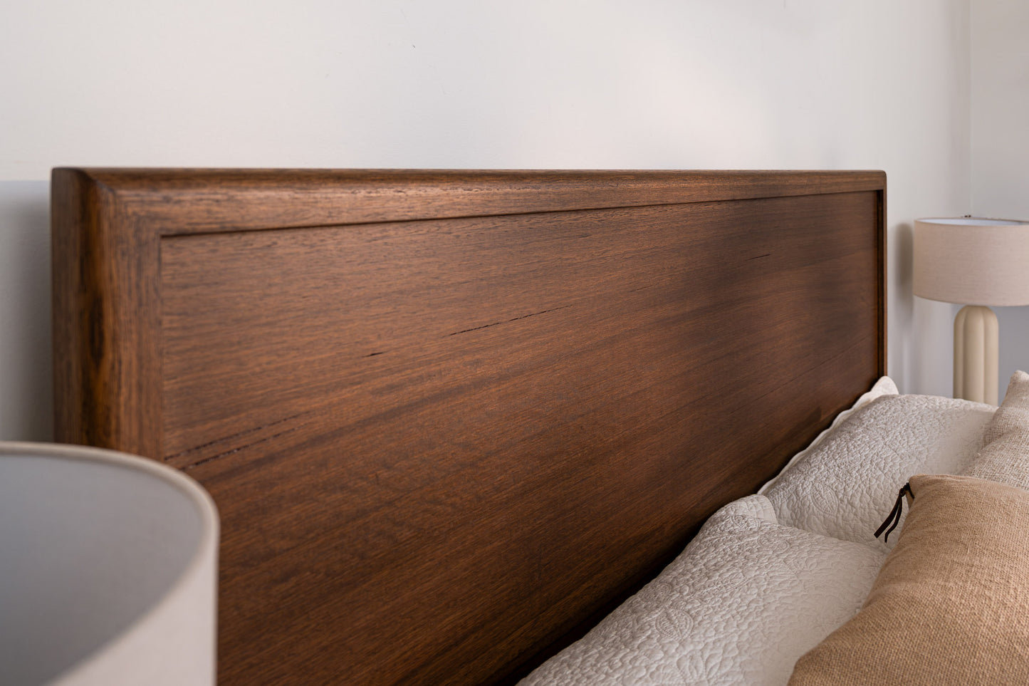 Yakka Tasmanian Oak Feature Grade Bed Frame (Smoked Walnut Stain)