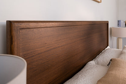 Yakka Tasmanian Oak Feature Grade Bed Frame (Smoked Walnut Stain)