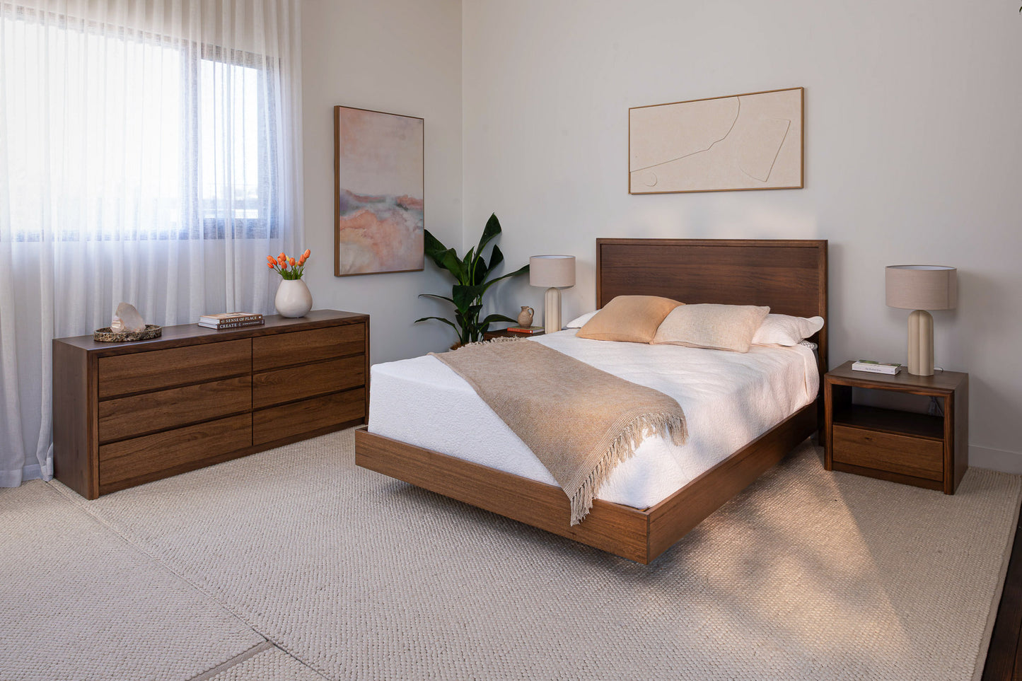 Yakka Tasmanian Oak Feature Grade Bedside Table (Smoked Walnut Stain)