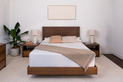 Yakka Tasmanian Oak Feature Grade Bed Frame (Smoked Walnut Stain)