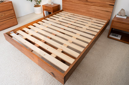 Kobe Live Edge Messmate Bed Frame (Honey Oak Stain)