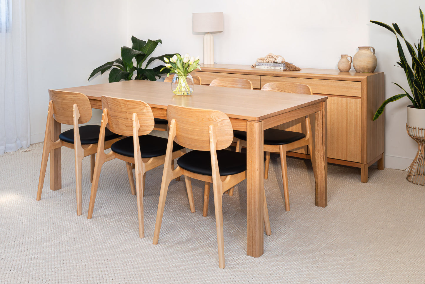 Bergen Dining Chair (Natural with choice of seat cushion)