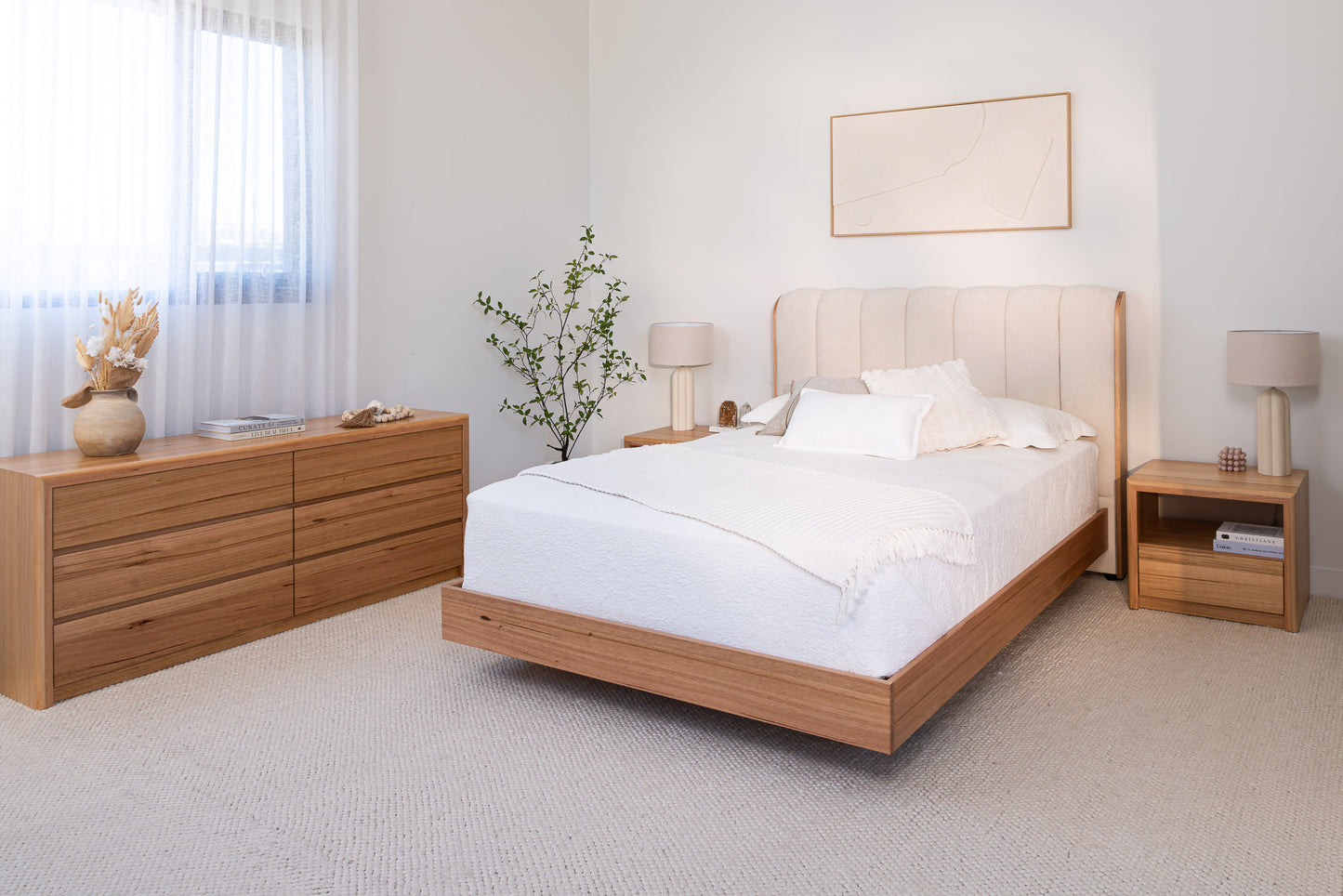 Yakka Cloud Tasmanian Oak Feature Grade Bed Frame