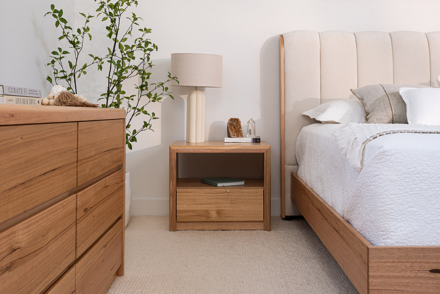 Yakka Cloud Tasmanian Oak Feature Grade Bed Frame