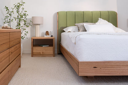 Yakka Cloud Tasmanian Oak Feature Grade Bed Frame