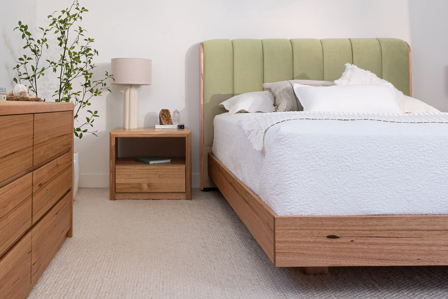 Yakka Cloud Tasmanian Oak Feature Grade Bed Frame