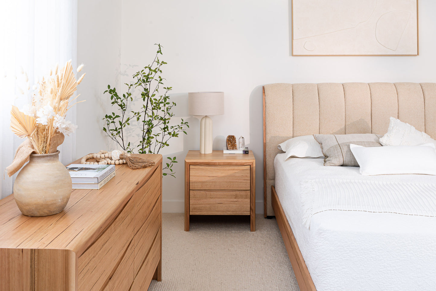 Yakka Cloud Tasmanian Oak Feature Grade Bedside Table