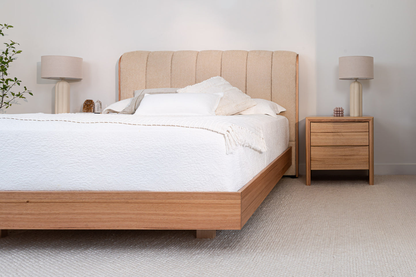 Yakka Cloud Tasmanian Oak Feature Grade Bedside Table