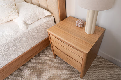 Yakka Cloud Tasmanian Oak Feature Grade Bedside Table