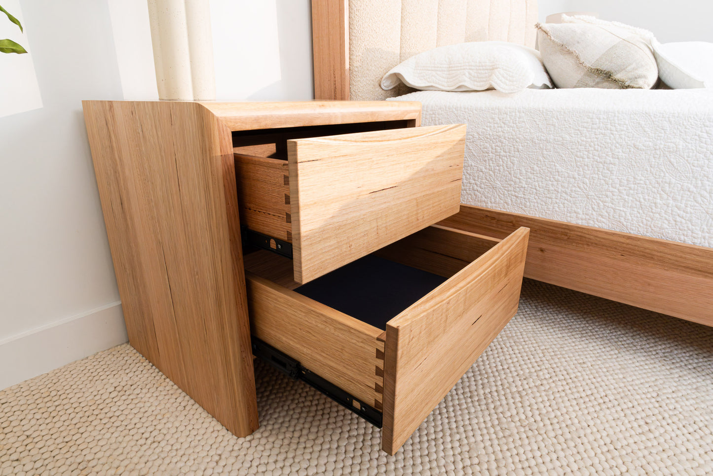 Yakka Cloud Tasmanian Oak Feature Grade Bedside Table