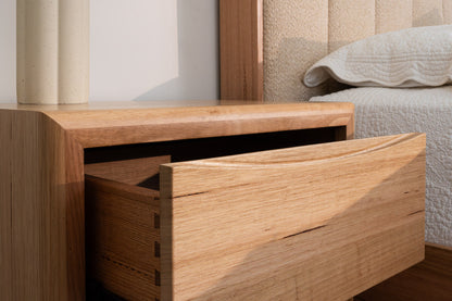 Yakka Cloud Tasmanian Oak Feature Grade Bedside Table