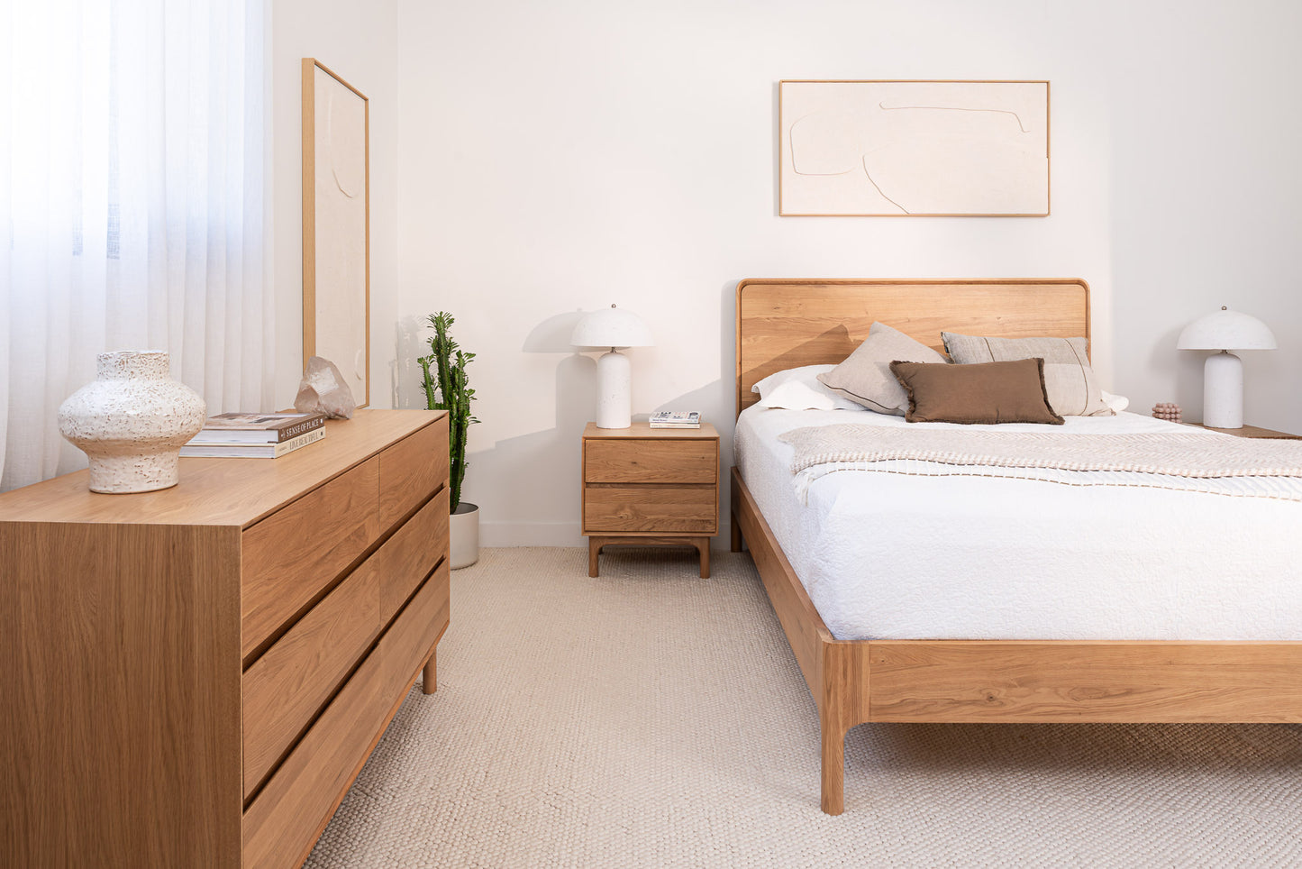 Emery American Oak Bed Frame